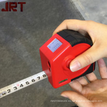 cinta de línea láser que mide cinta métrica personalizada 2 en 1 con láser